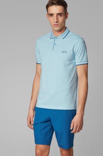 Koszulki Polo BOSS Slim Fit Głęboka Niebieskie Męskie (Pl00290)
